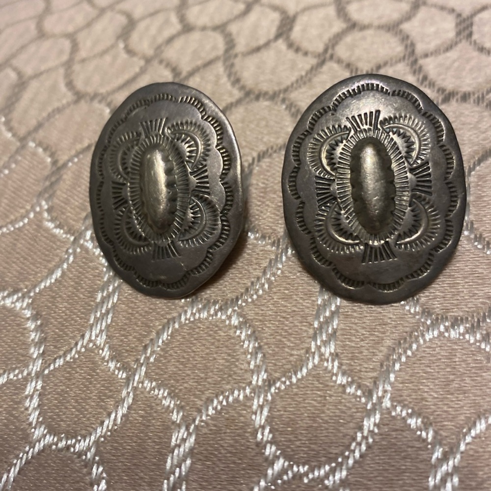Earrings, pierced, sterling silver, unique!
